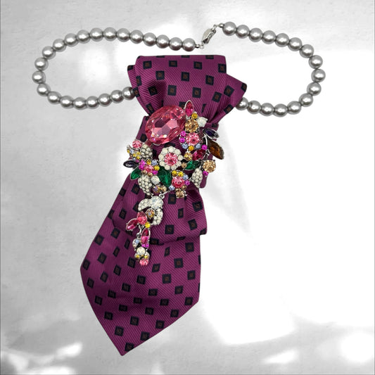 Tie Necklace - Pink Affair